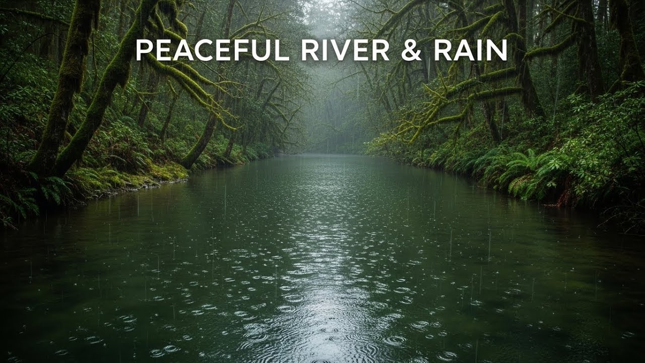Soothing Gentle Rain Sounds with River Sounds for Anxiety Relief and Inner Peace