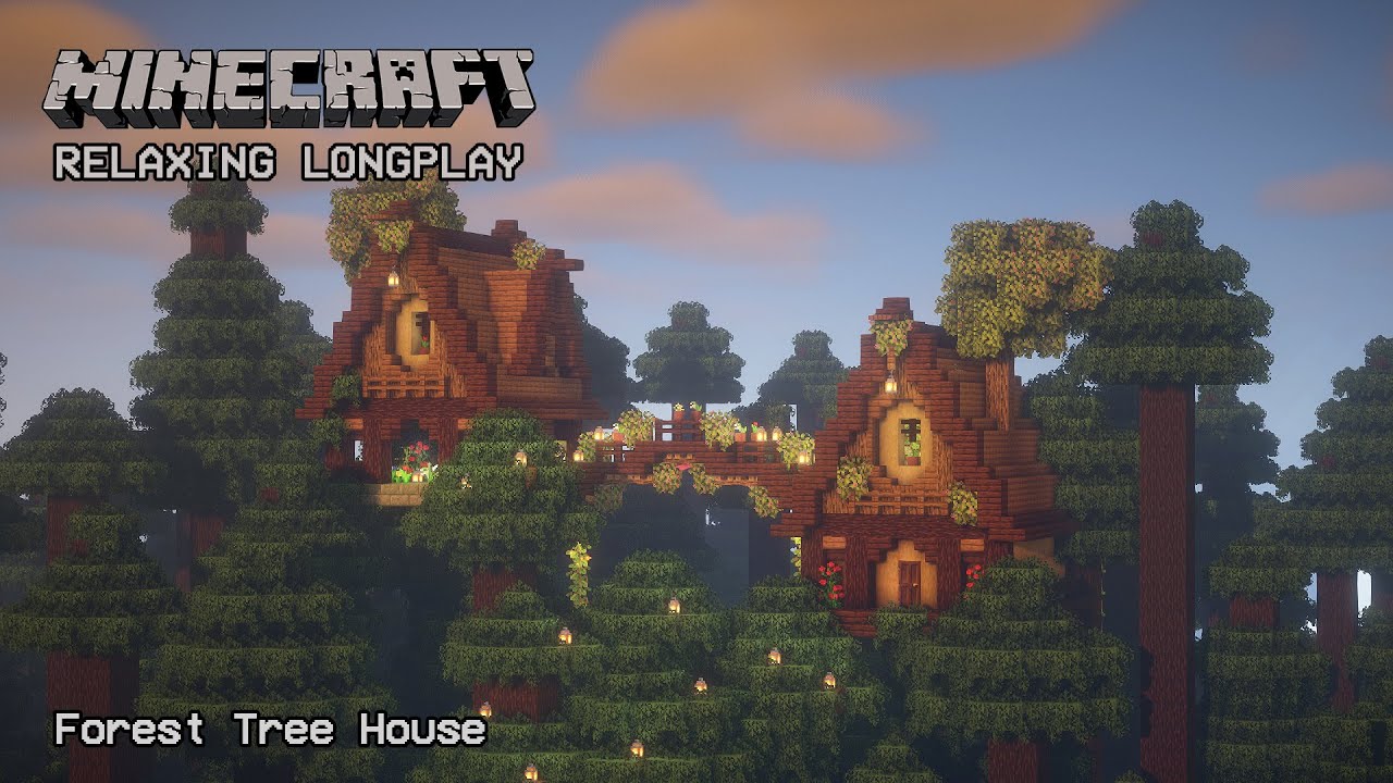 Minecraft Relaxing Longplay - Pine Forest House - Cozy Cottage House (No Commentary) 1.19