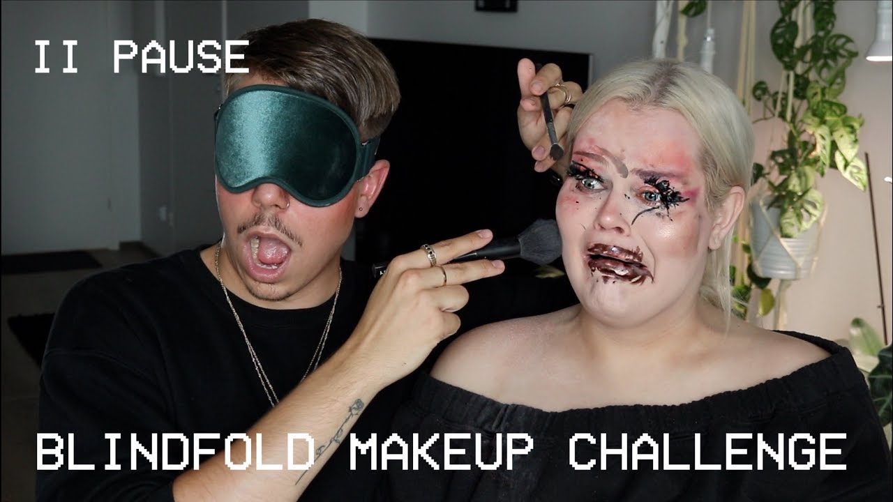 BLINDFOLD MAKEUP CHALLENGE FT. VALTTERI SANDBERG | Henny Harjusola