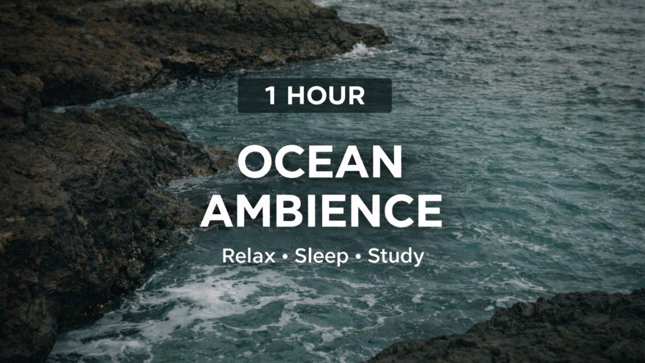 Gentle Ocean Waves on Rocks || 1 Hour Relaxation, Meditation & Sleep Sounds
