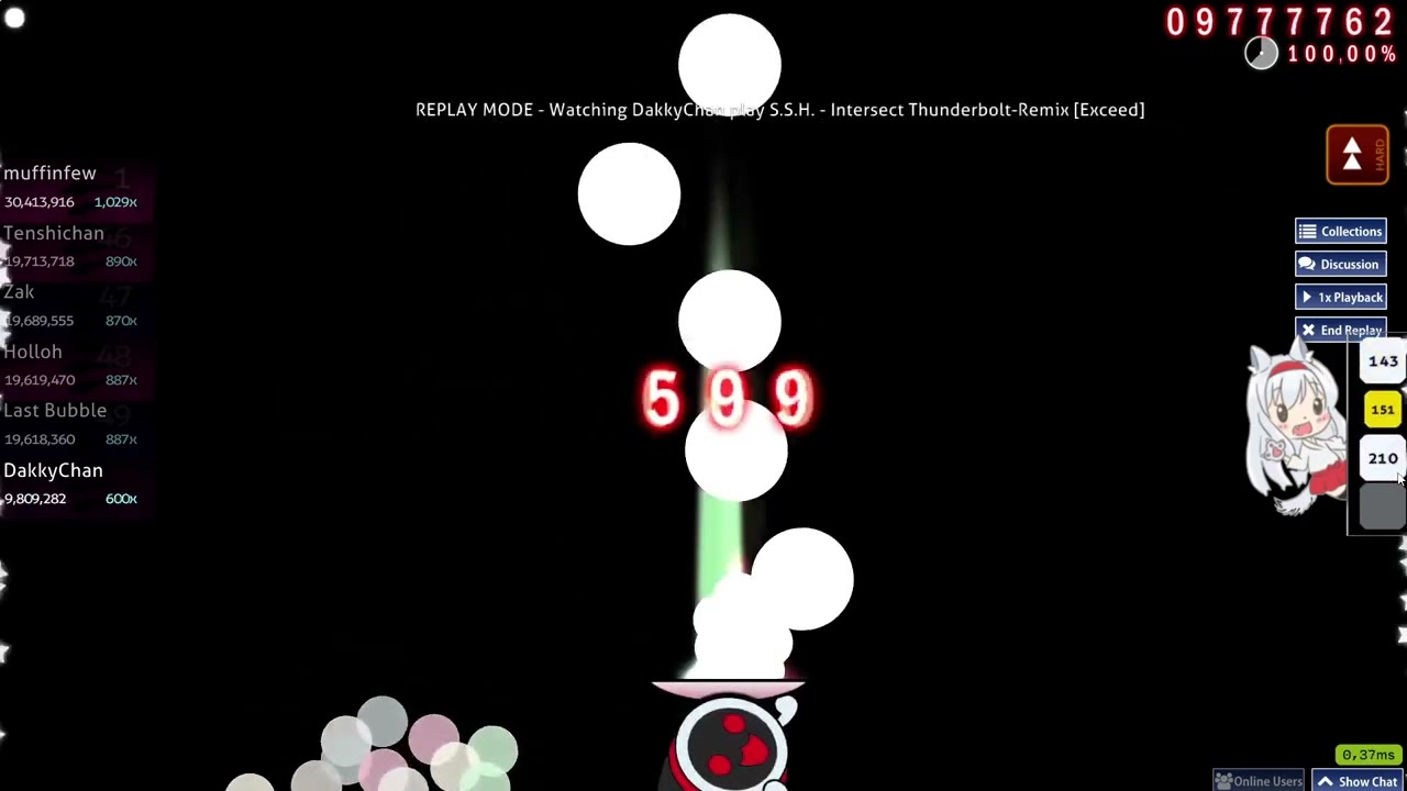 [Osu!Ctb] DakkyChan | S.S.H. - Intersect Thunderbolt-Remix [Exceed] + HR (Big Comeback Score)