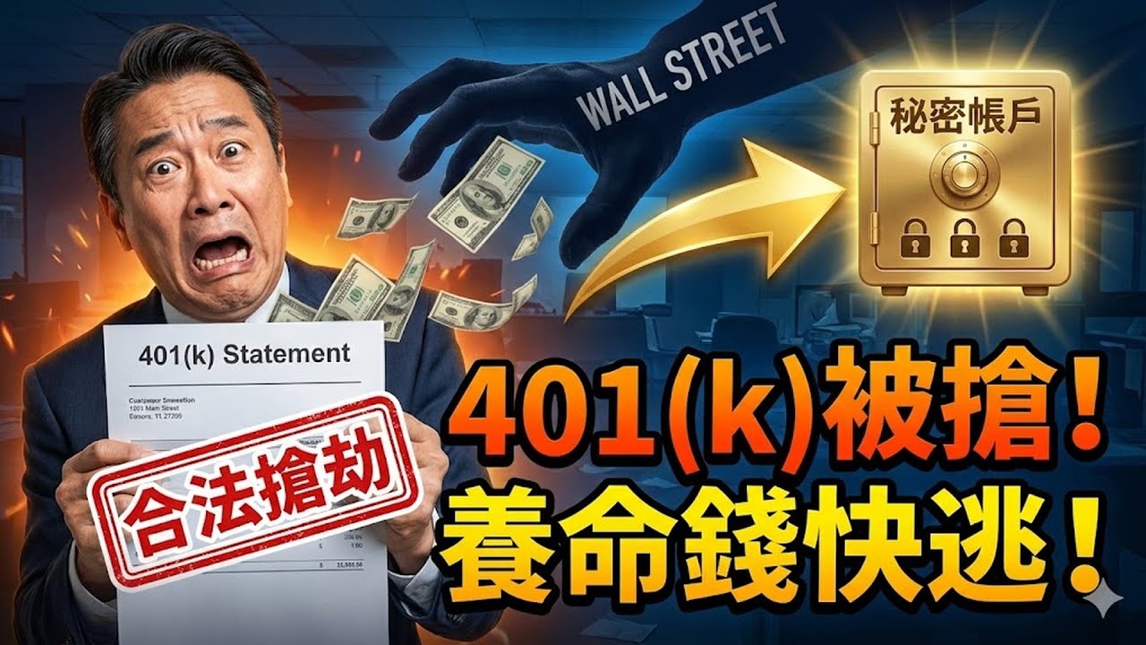 你的401k正在被「合法搶劫」！揭秘華爾街不說的退休金騙局，只有轉進這3個「秘密帳戶」，才能保住你的養命錢！#401k #退休金 #財務規劃 #投資理財 #華爾街 #秘密帳戶 #退休保障