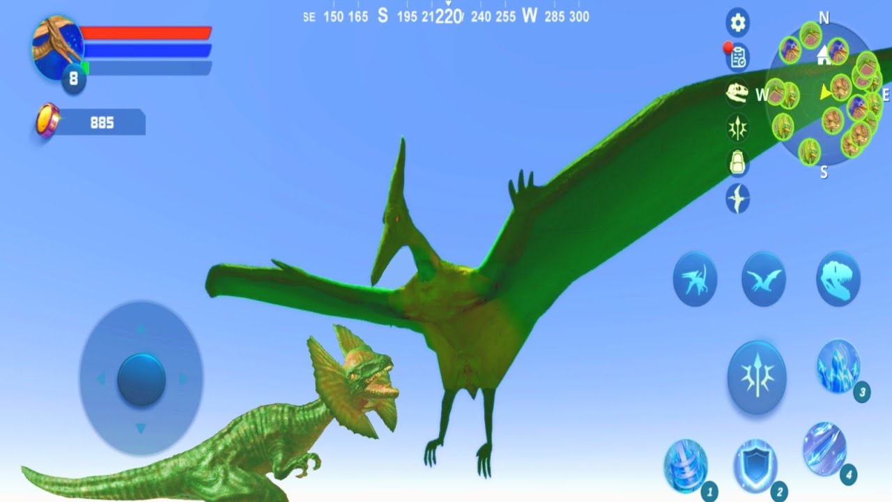 Pteranodon VS Dilophosaurus - Pteranodon Simulator - Android Gameplay #16 - Dinosaur Simulator