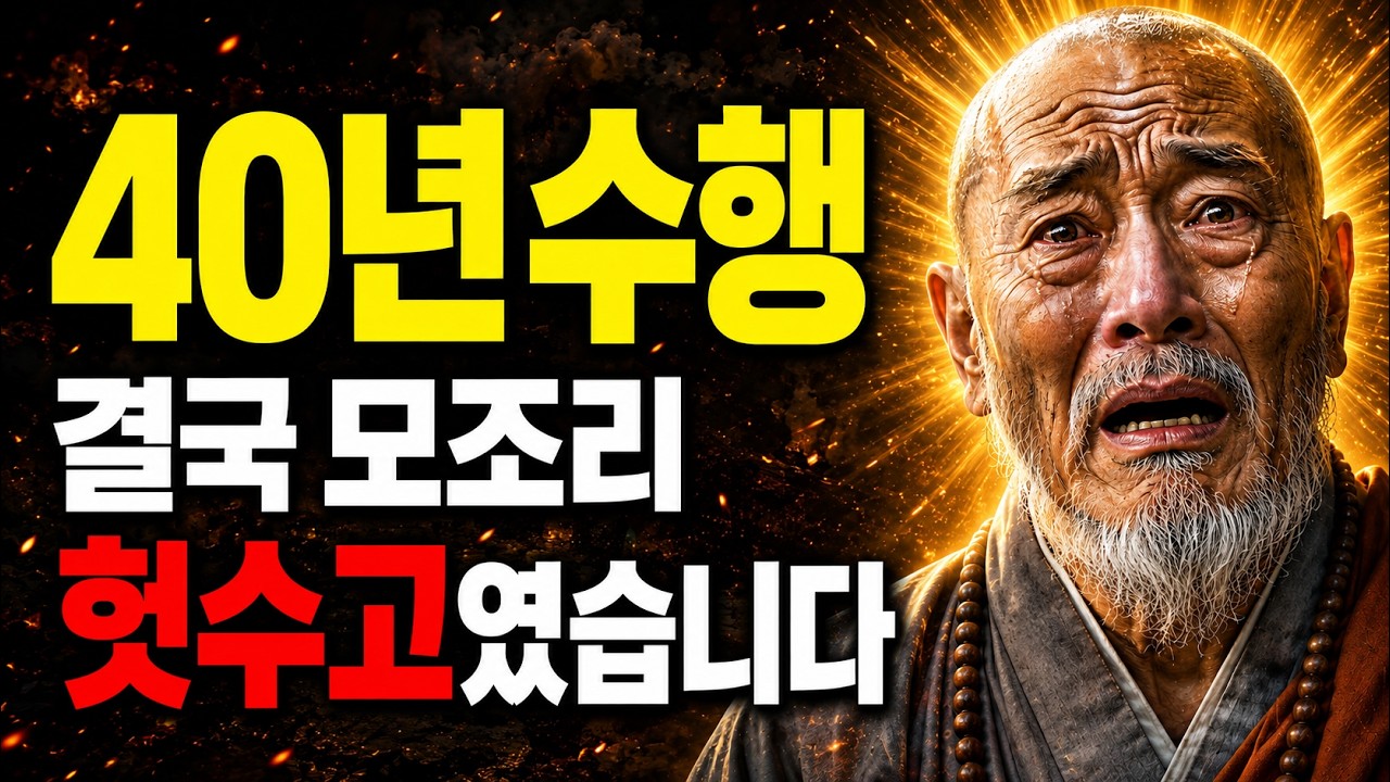 40년 수행자가 마지막에 깨달은 단 하나 (당신도 지금 놓치고 있습니다)