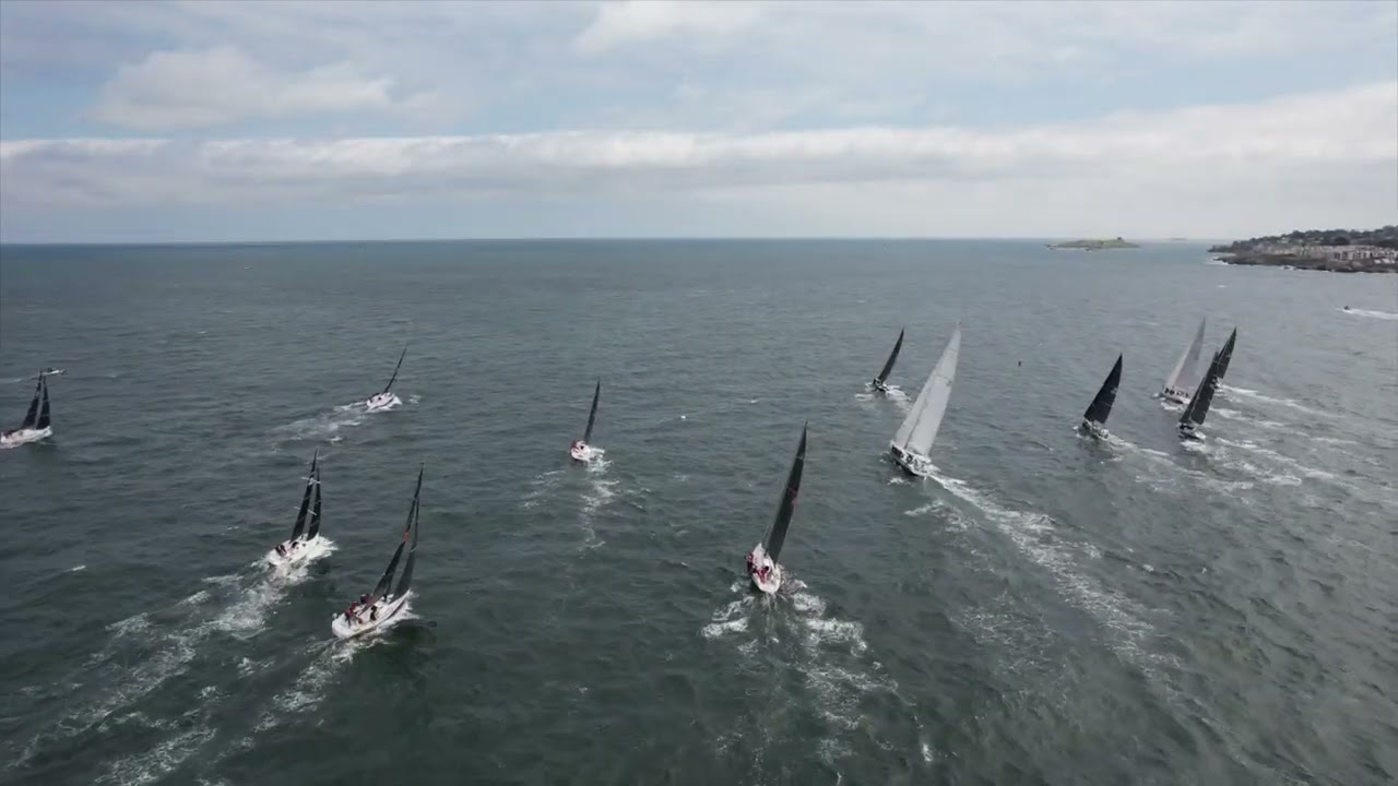2023 Volvo Dun Laoghaire Dingle Race start off Dun Laoghaire Harbour