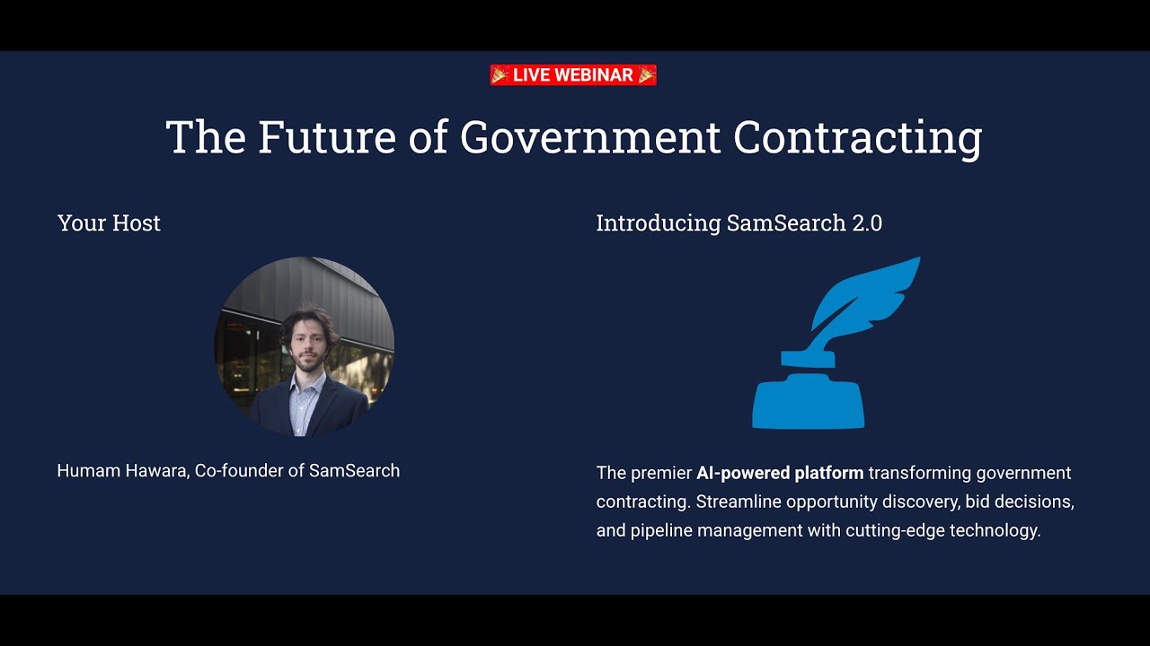 Streamlining Government Contracting capture with AI (Webinar)