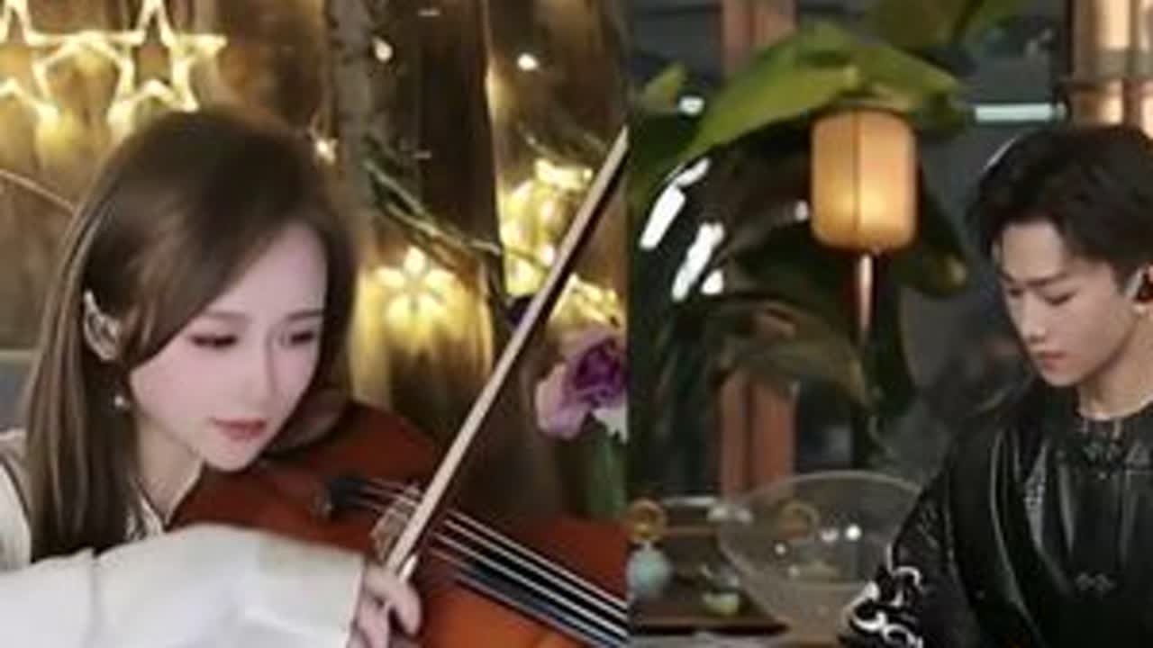 琴声阵阵，缥缈红尘。我用千年的情深几世修炼这一生，只为寻回你的人。@楚风 #渡红尘 #直播切片 #中西结合 #合奏
