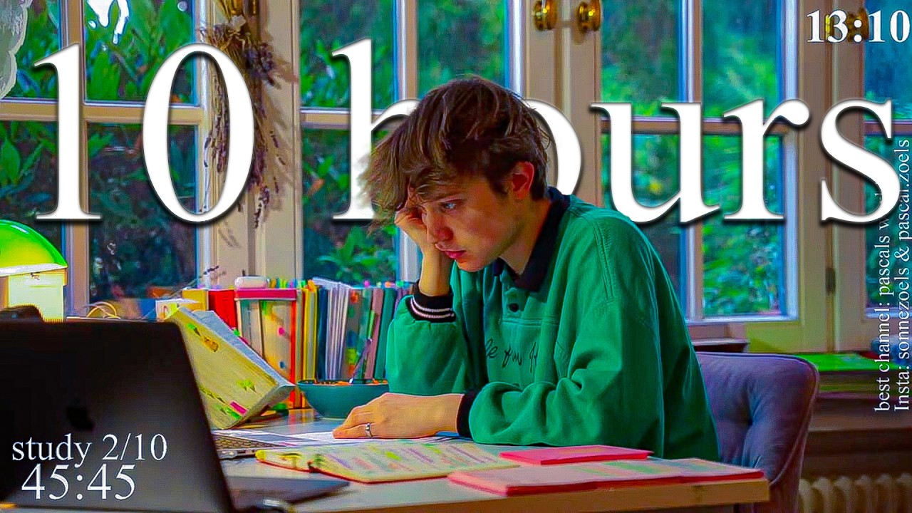 LIVE | 10-HOUR study with me 📚⛈️ rain sounds & pomodoro timer 60 & 10