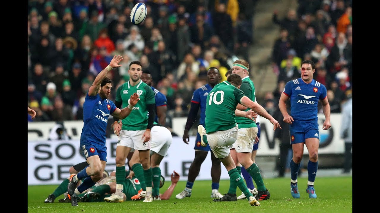 Sexton kicks incredible 45m drop kick to win the match!! | NatWest 6 Nations