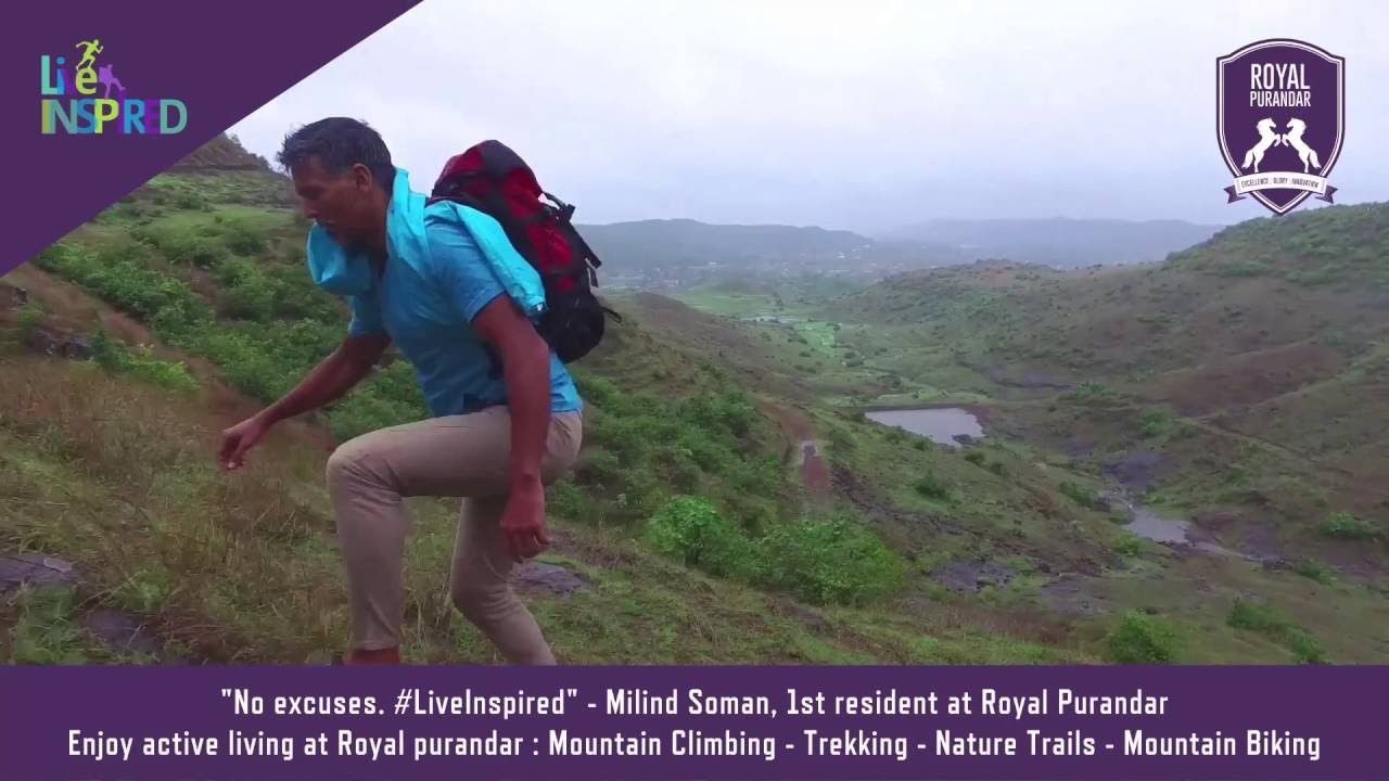 Milind Soman goes mountain climbing at  Royal Purandar