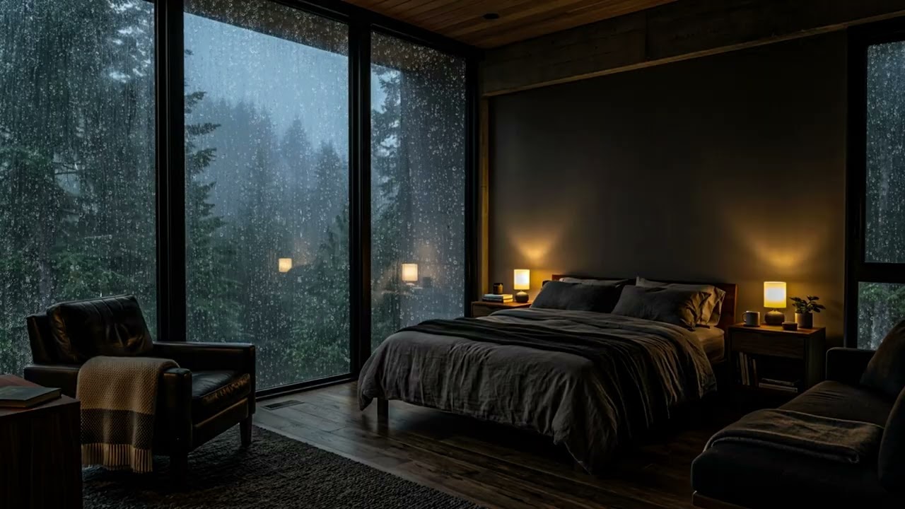🌙 Soothing Rainstorm with Thunder Sounds 🌧️ Stress Relief Sleep Music