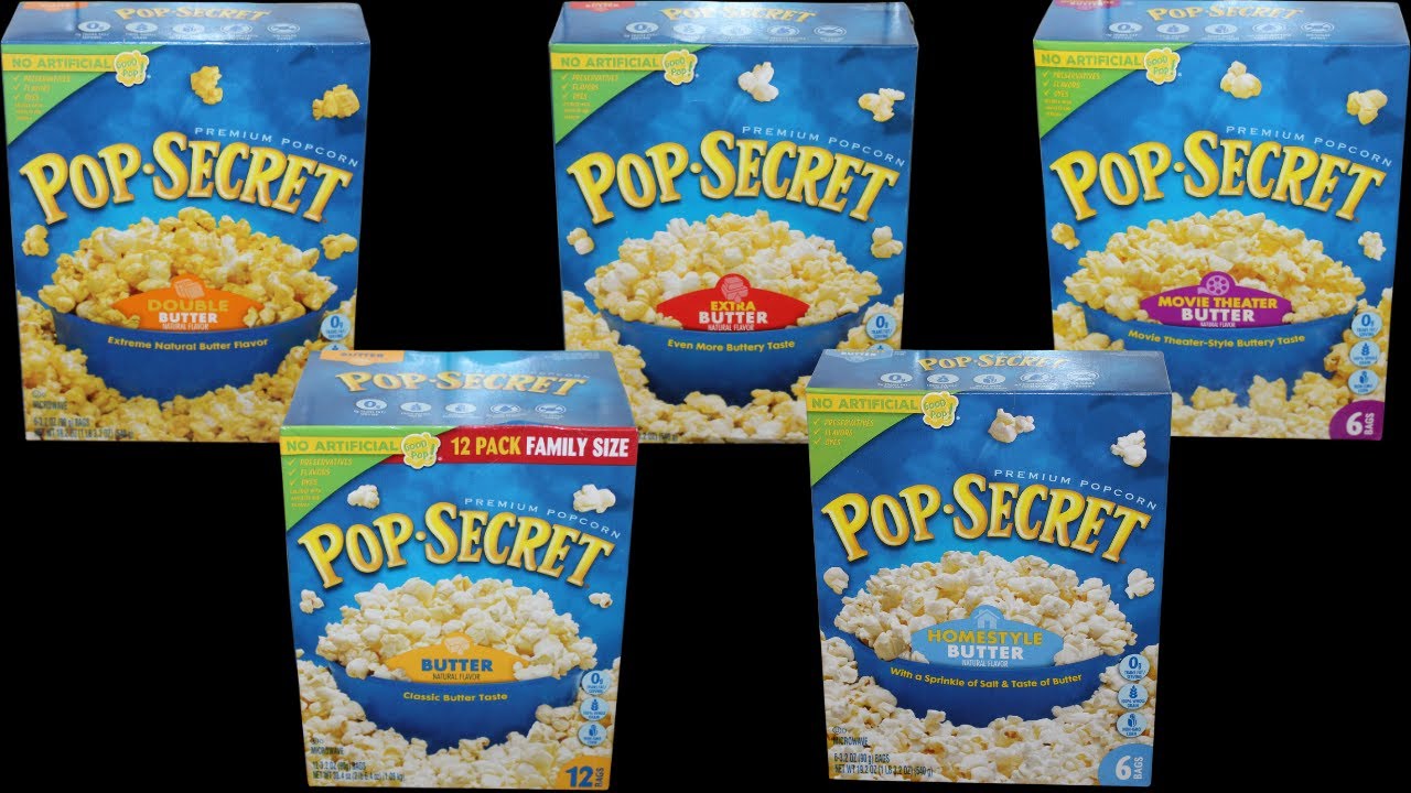 Pop Secret Popcorn: Double Butter, Extra Butter, Movie Theater Butter, Butter & Homestyle Butter