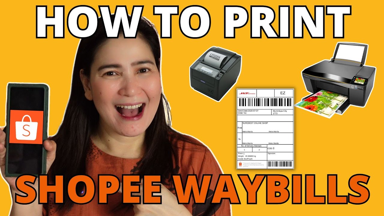 HOW TO PRINT SHOPEE WAYBILLS THROUGH MOBILE PHONE?  |  Shopee Seller Tutorial