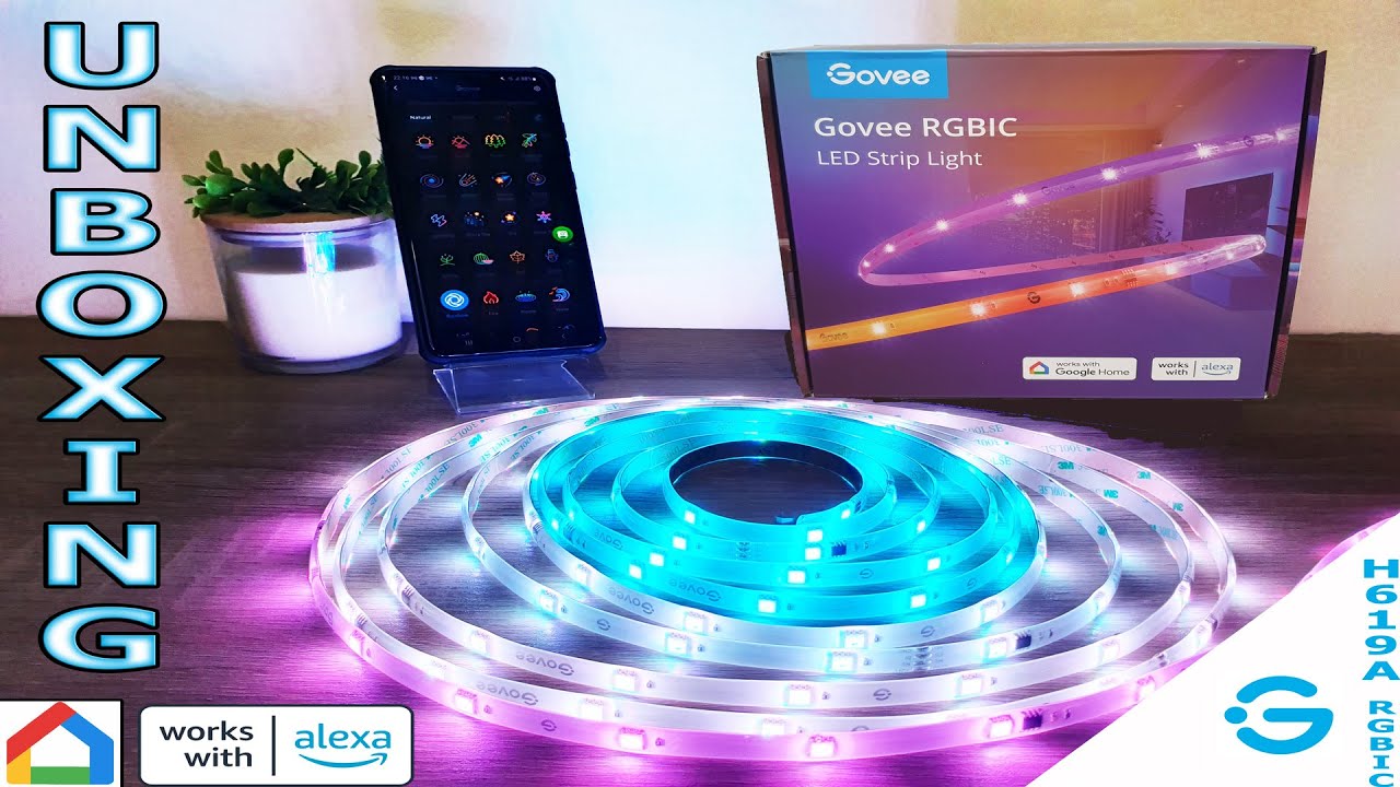 Govee H619A LED Strip RGBIC with WiFi and Bluetooth | Unboxing & Test (Greek)