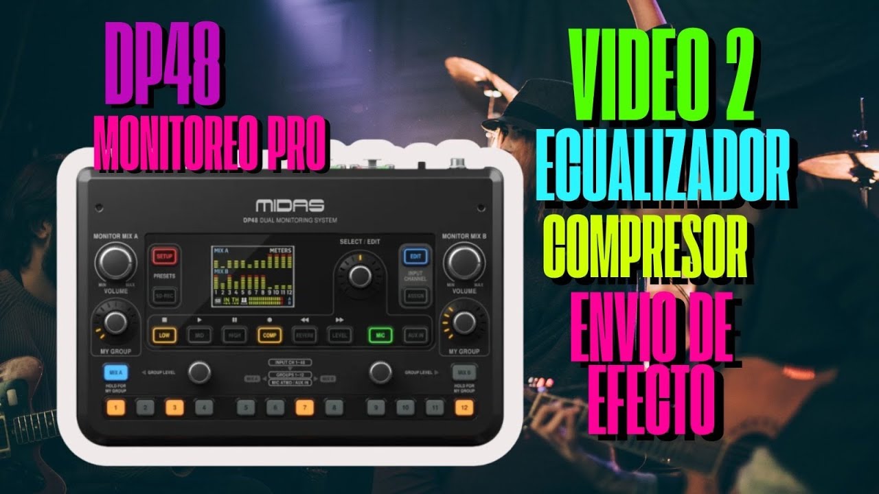 DP48 MIDAS SISTEMA DE MONITOR PERSONAL 2 CH - ECUALIZACION - COMPRESOR  - ENVIO DE EFECTO