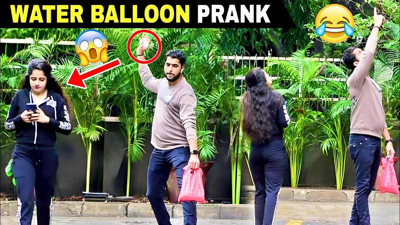 Throwing Ice Water Balloon Prank With Twist | Prakash Peswani Prank |