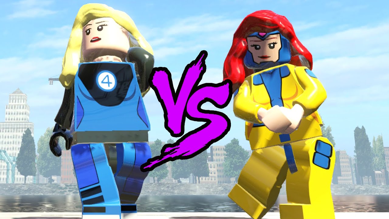 Invisible Woman (FANTASTIC FOUR) VS Jean Grey - LEGO Marvel Super Heroes - EPIC BATTLE