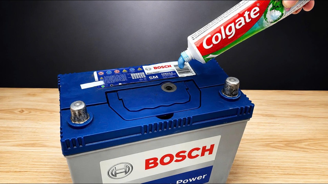 🔋 Make Your Old Car Battery Like New Again in Just 1 Minute! Use Toothpaste and Watch What Happens!