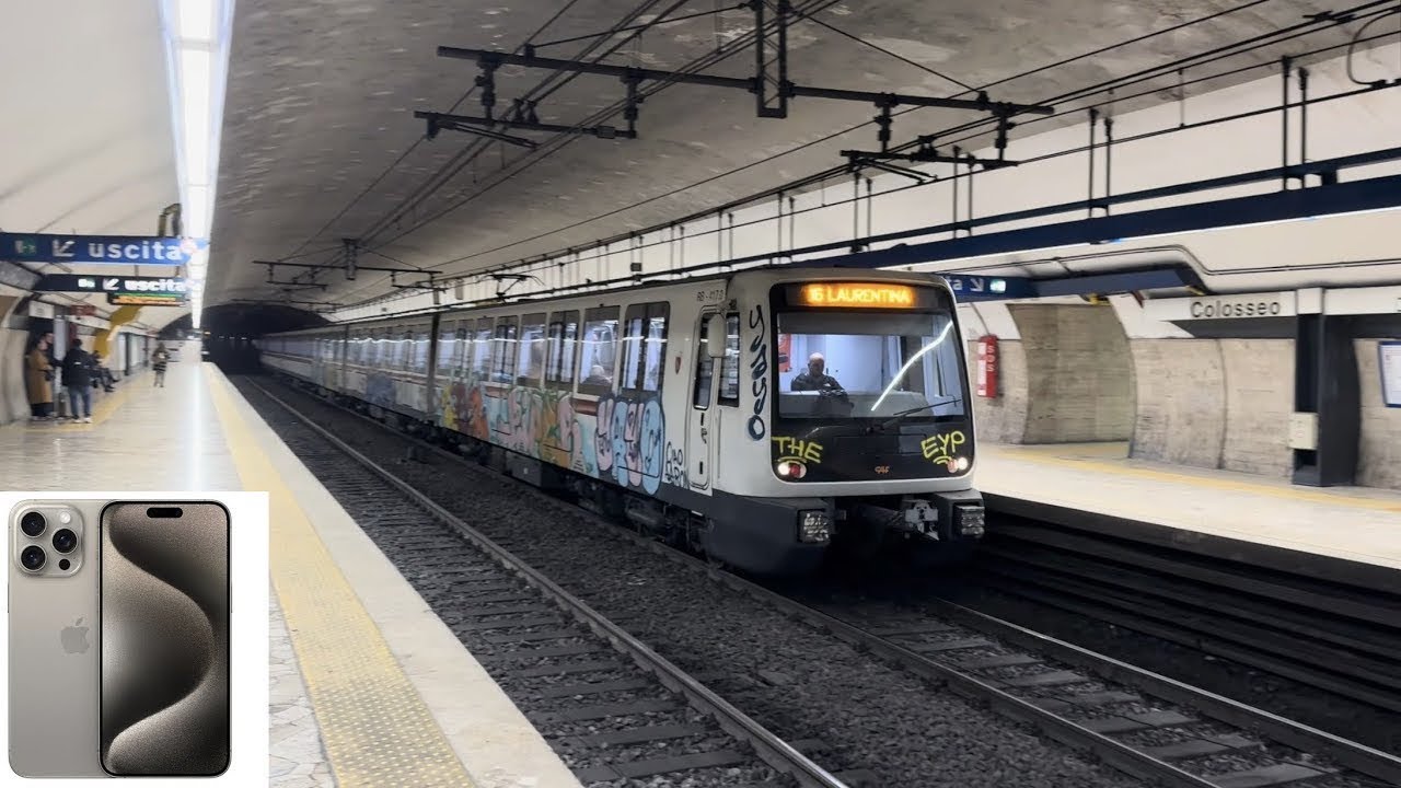[4K 60fps HDR]Rome Metro 2025-CAF trains on Lines A,B,C-Shot on iPhone 15 Pro Max