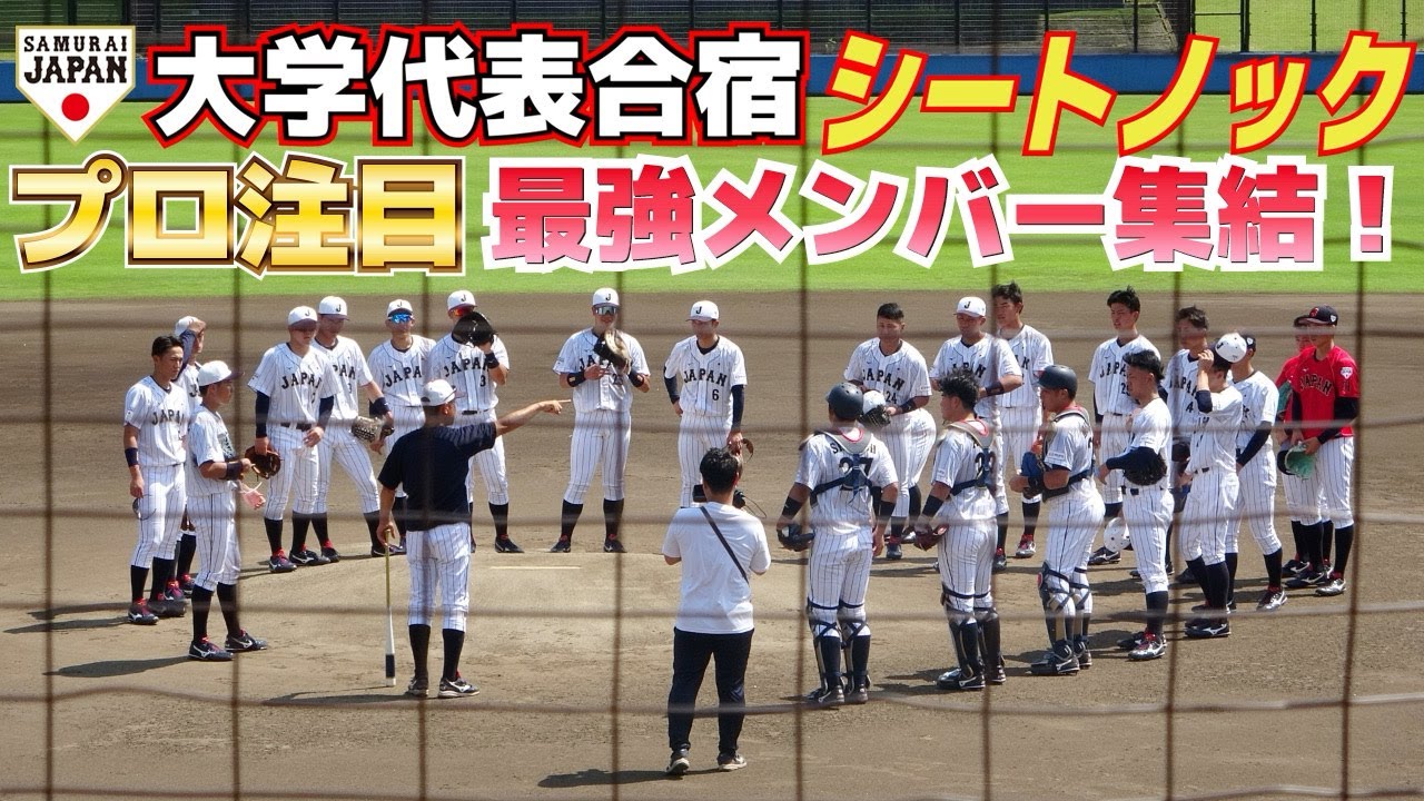 【 侍ジャパン 大学代表合宿】日米決戦に勝つために選ばれた最強メンバー！ドラフト候補だらけの シートノック ！大学野球最強の26人がついに集結！【侍JAPAN 日米大学野球直前合宿】