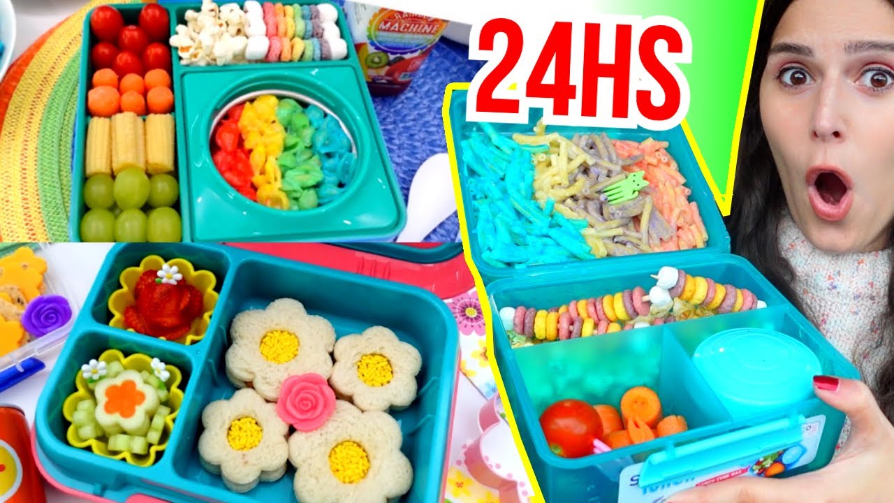 24 HORAS COMIENDO COMIDA DE NIÑOS INCREIBLE! - Caro Trippar