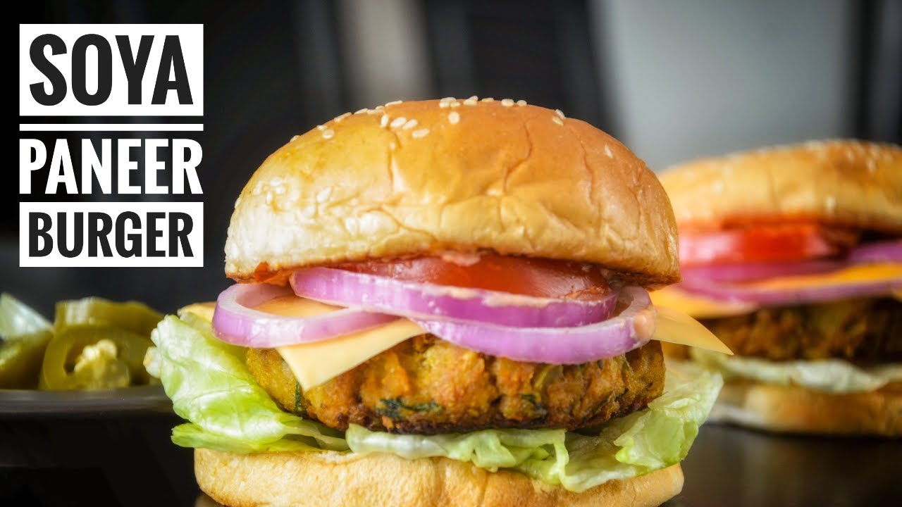 Ultimate Soya Burger | Soya Paneer Burger | High Protein Juicy Veggie Burger