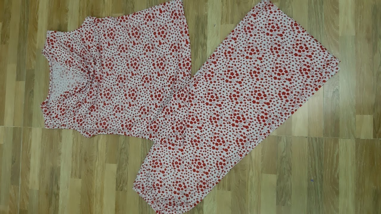 26/Hướng dẫn cắt may BỘ LỬNG ỐNG RỘNG LƯNG THUN, &Aacute;O CỔ ĐỔ đơn giản. ĐAM MẺ MAY VA HANA NGUY&Ecirc;N