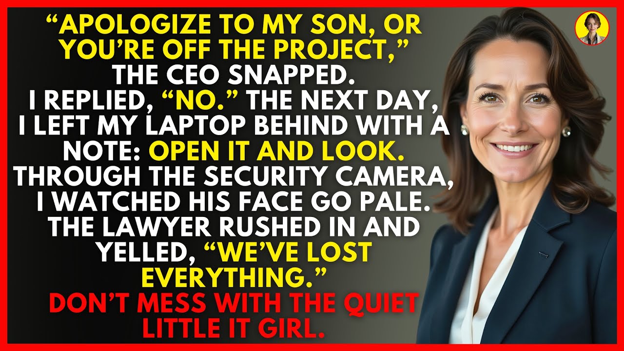 CEO Told Me to Apologize to His Son — The Price Was Losing Everything.