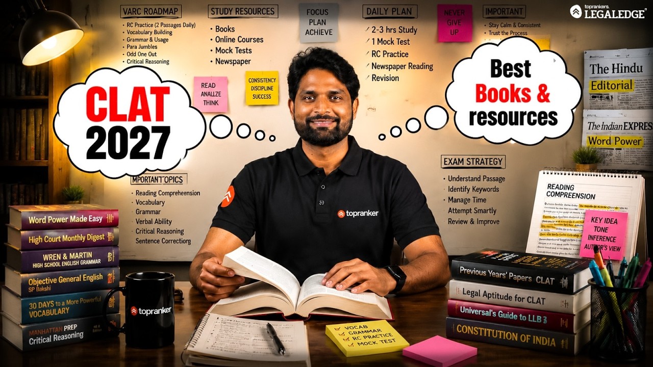 CLAT 2026: Best Books and Sources for CLAT 2026 Preparation