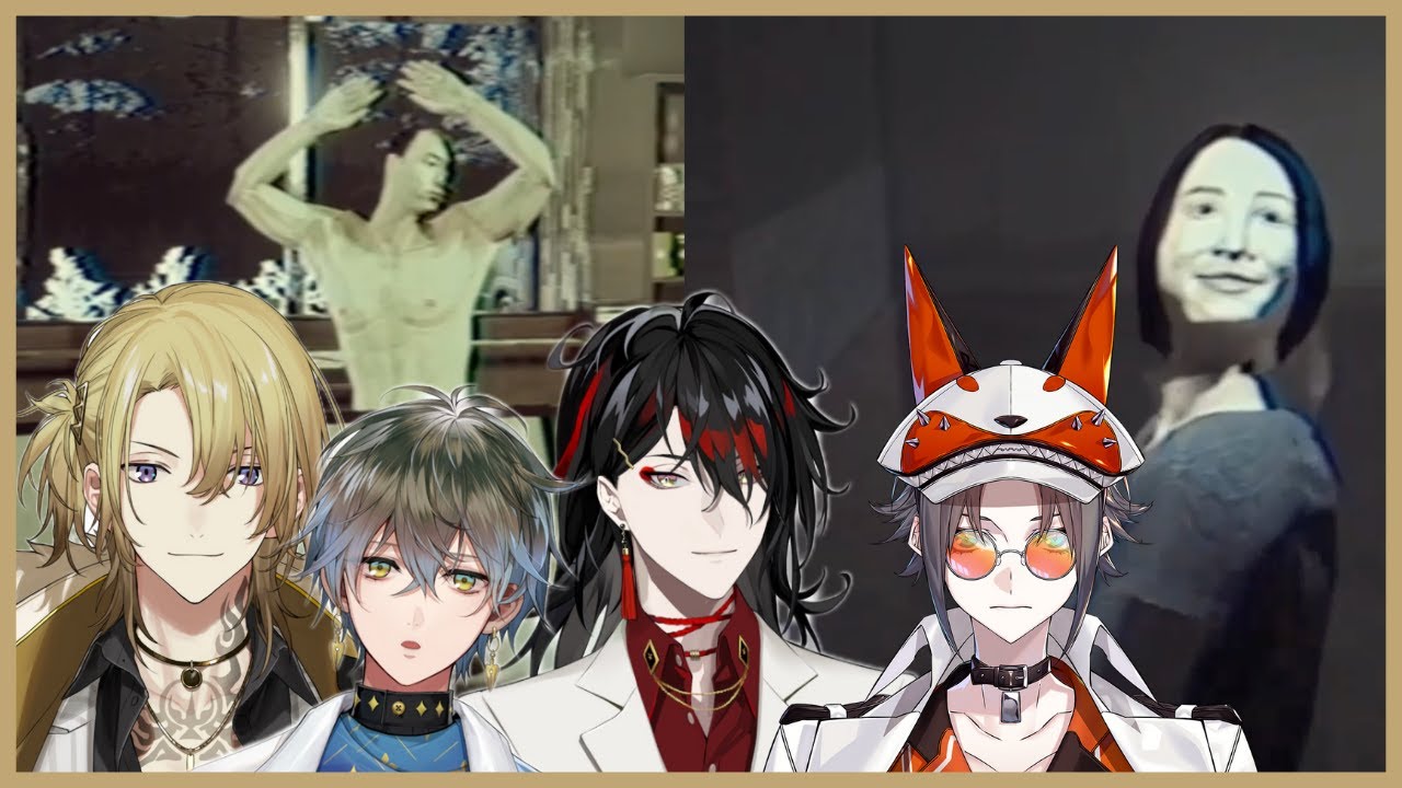 Luca, Ike, Vox, & Mysta reacts to the dancing naked man, and woman jumpscare in The Closing Shift