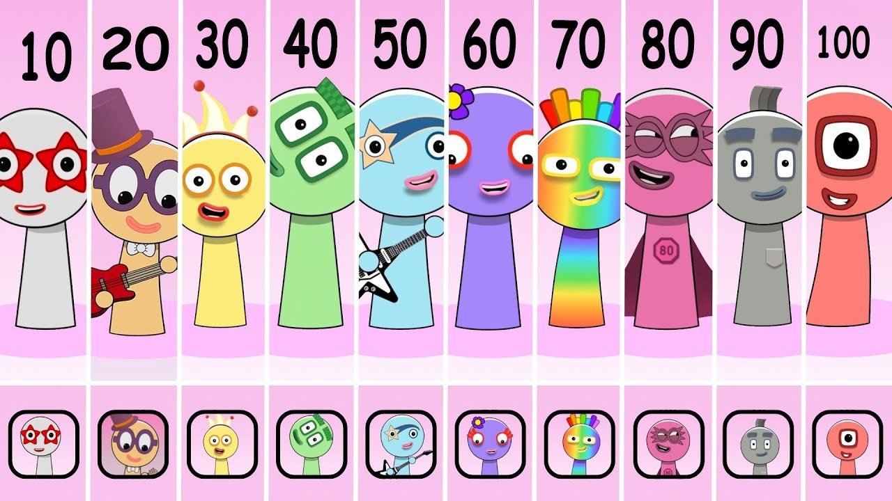 Numberblocks Sprunki Evolution Show (10-100): Sprunki OC Numberblocks Ten to One Hundred | Animation