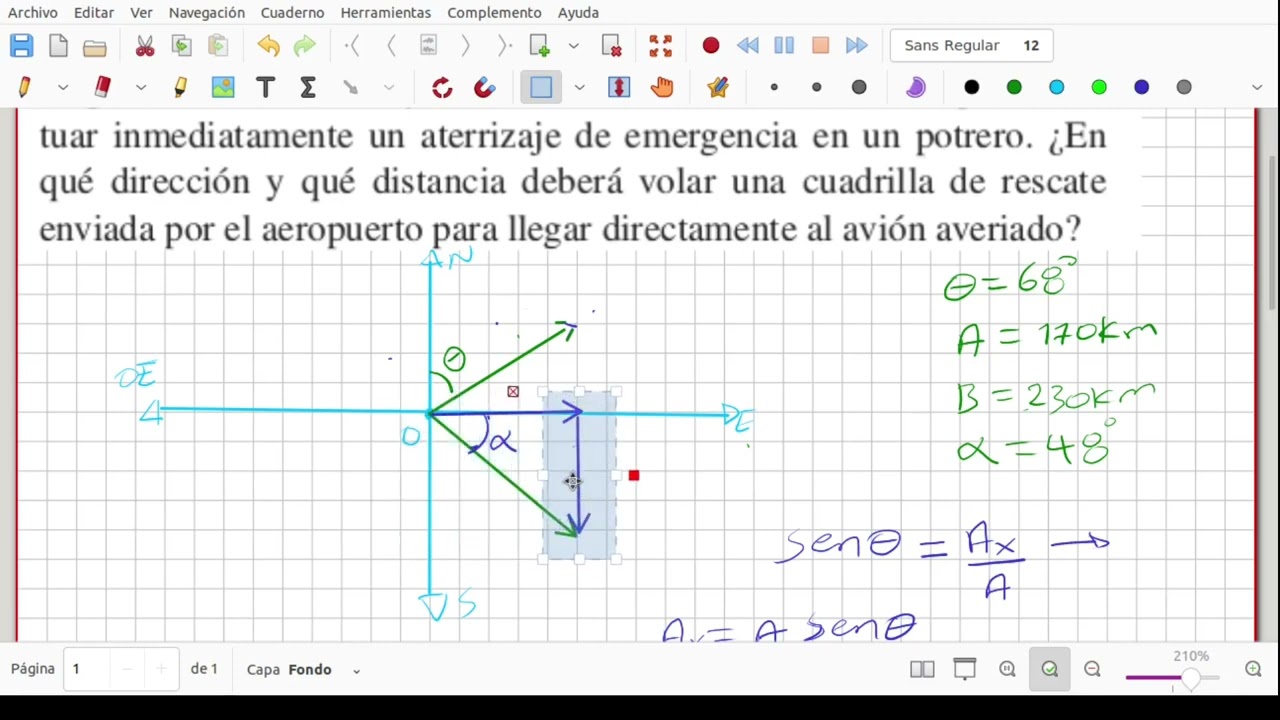 Suma de Vectores | Rescate de avión averiado.