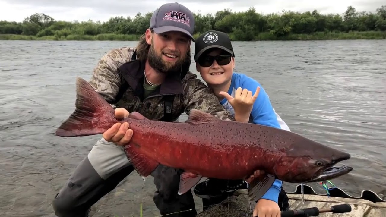 IFISH at ATA Lodge, Bristol Bay, Alaska - King Salmon, Arctic Char, and Pike. Exciting Action!