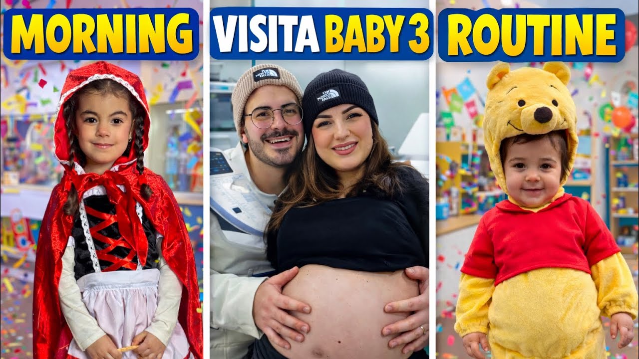 MORNING ROUTINE - Carnevale a scuola e visita super importante per Baby 3 🎉❤️