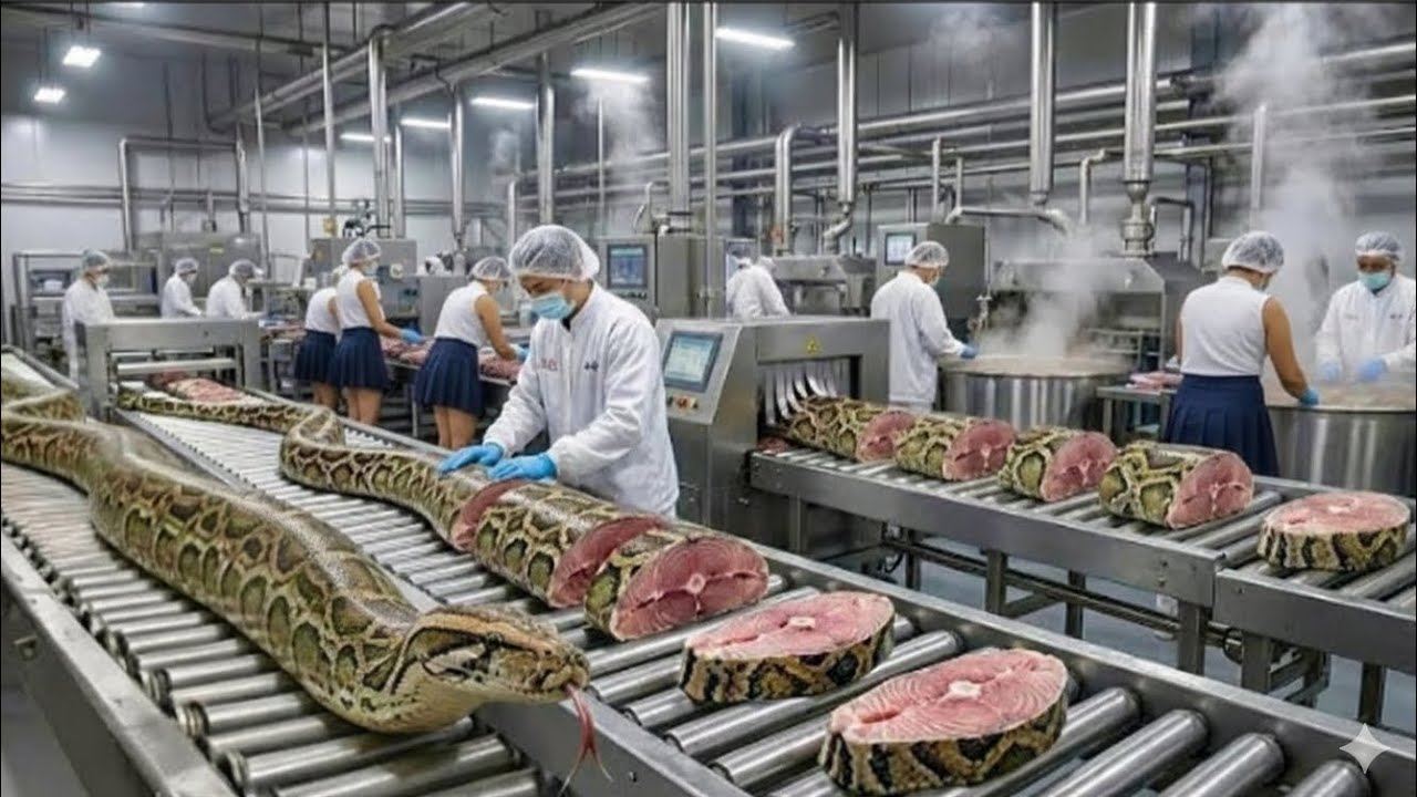 Inside a Modern Snake Meat Factory; an Unbelievable Process You&rsquo;ve Never Seen