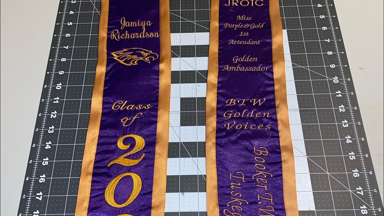 DIY Graduation Stole using my PE800