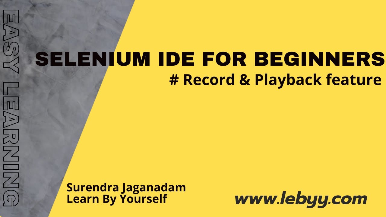 Selenium IDE Tutorial For Beginners |  What Is Selenium IDE?