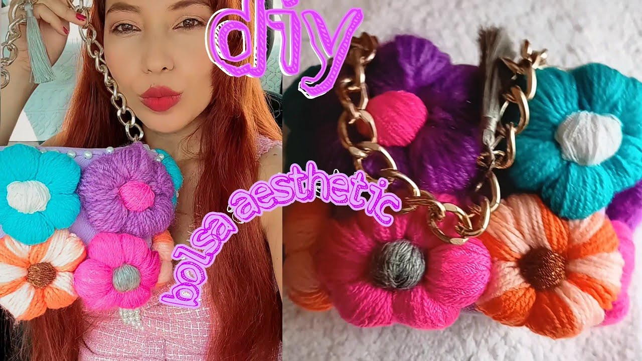 ♻️cómo hacer flores sin tejer, bolsa de flores tutorial, bag aesthetic, idea para regalar reciclado