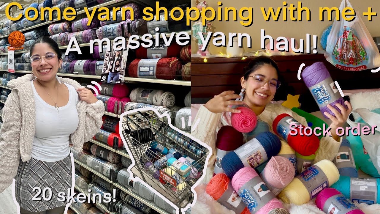 Yarn shop with me + HUGE yarn haul! 🧶 | My very first stock order