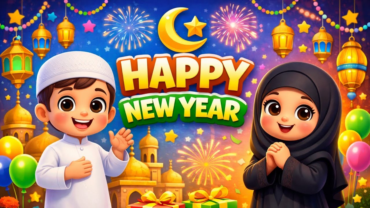 🎉 С Новым годом! Исламская детская песня 🌙 | Новогодний нашид для детей | Спасибо Аллаху 🤍
