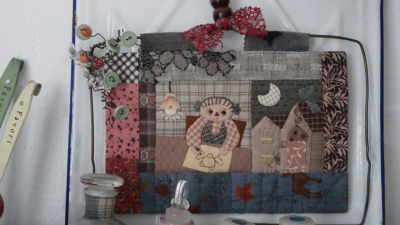 DIY 퀼트 와이어 벽걸이 만들기│Patchwork Quilt Wall Hanging │How To Make Crafts Tutorial