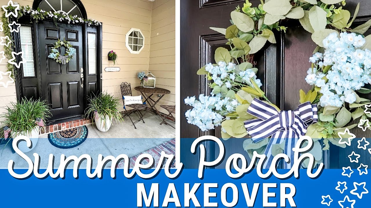 Summer Front Porch Makeover on a Budget 2022 | Summer Decorating Ideas | Summer Decorate w Me