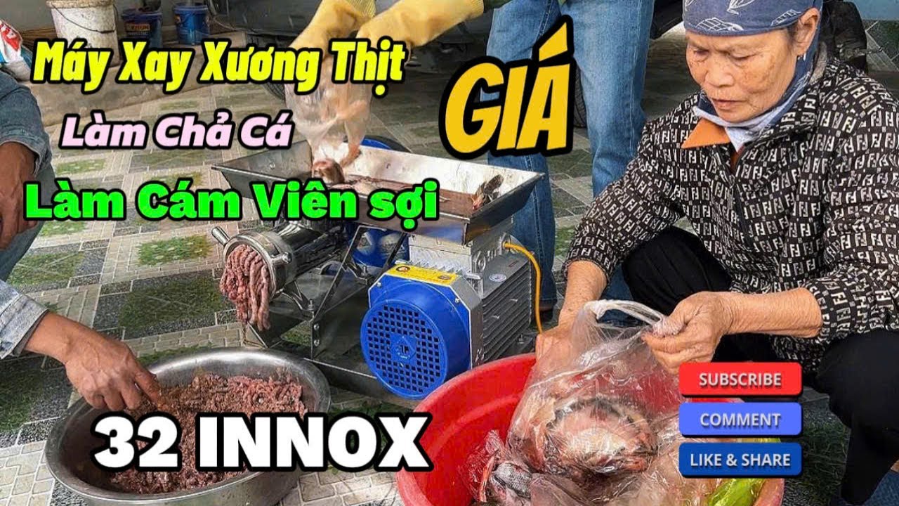 Máy Xay Xương Thit,Làm Chả Cá,Đùn Cám Viên 32 INNOX
