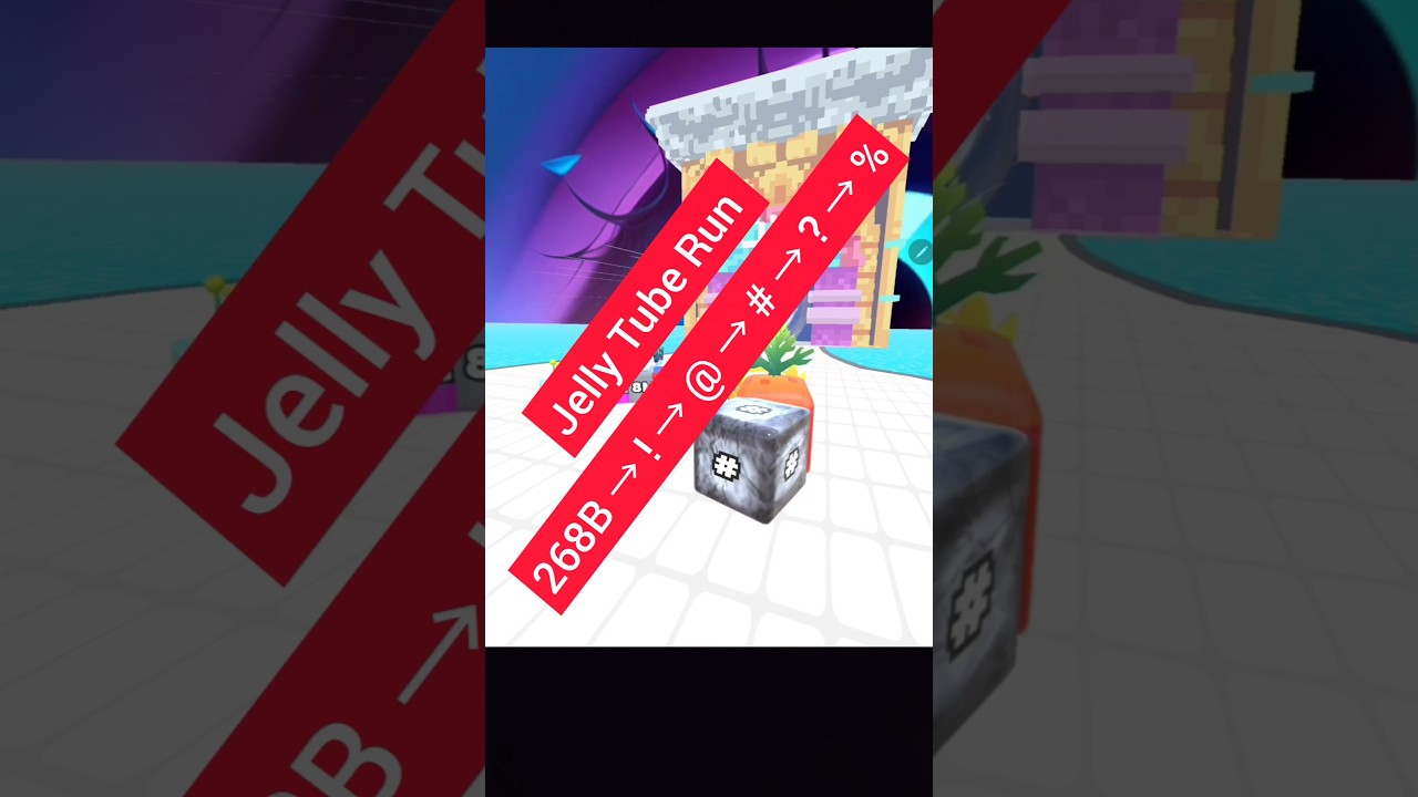 Jelly Tube Run 2048 [268B &rarr; ! &rarr; @ &rarr; # &rarr; ? &rarr; %] |  #Shorts 🔥