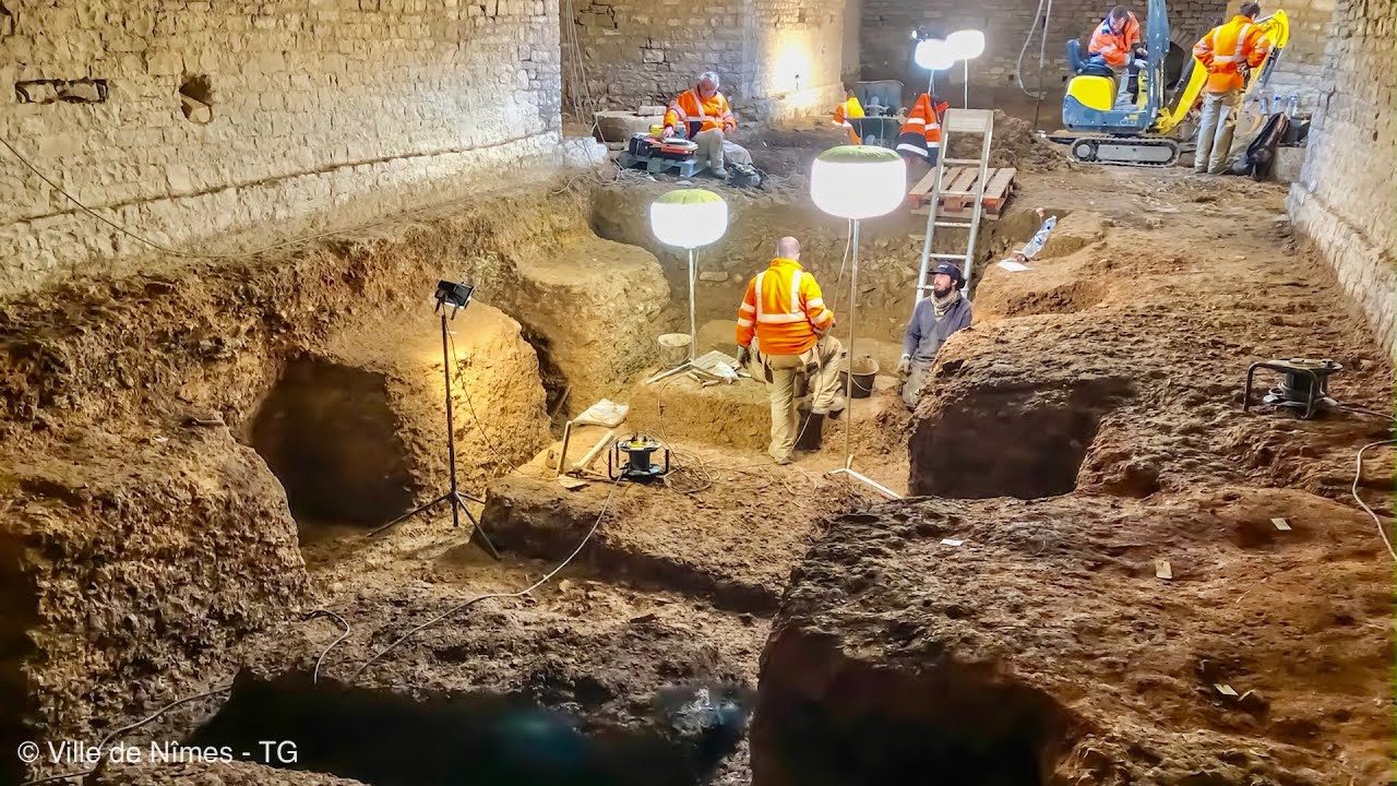 🧐🛠Découvertes aux Arènes de Nîmes : les fouilles sous la piste
