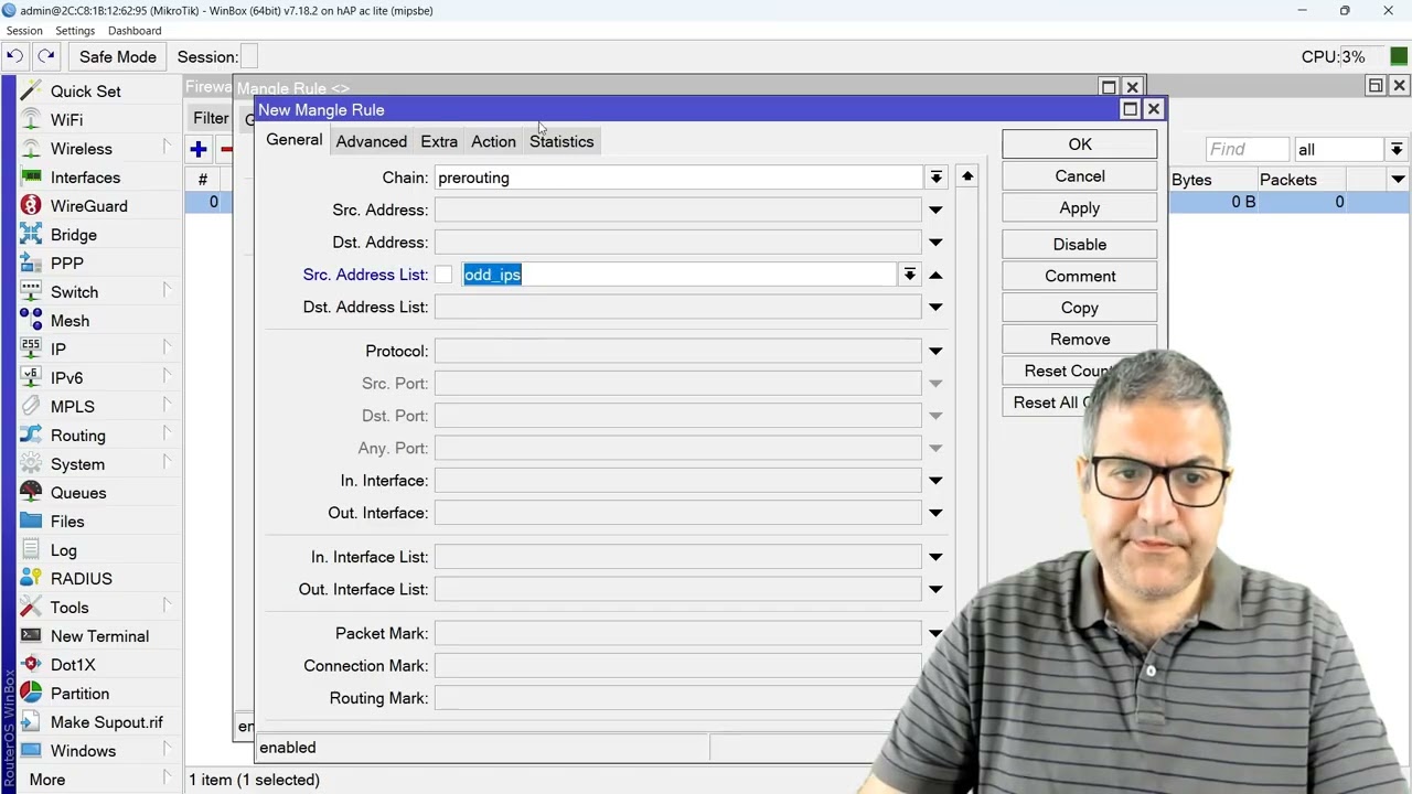 📌 شرح تقسيم التحميل في MikroTik باستخدام عناوين IP الزوجية والفردية (Load Balancing Odd & Even)