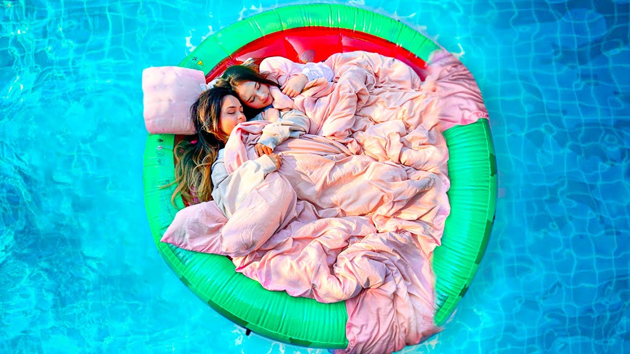 Cuddling TinaKitten in a pool
