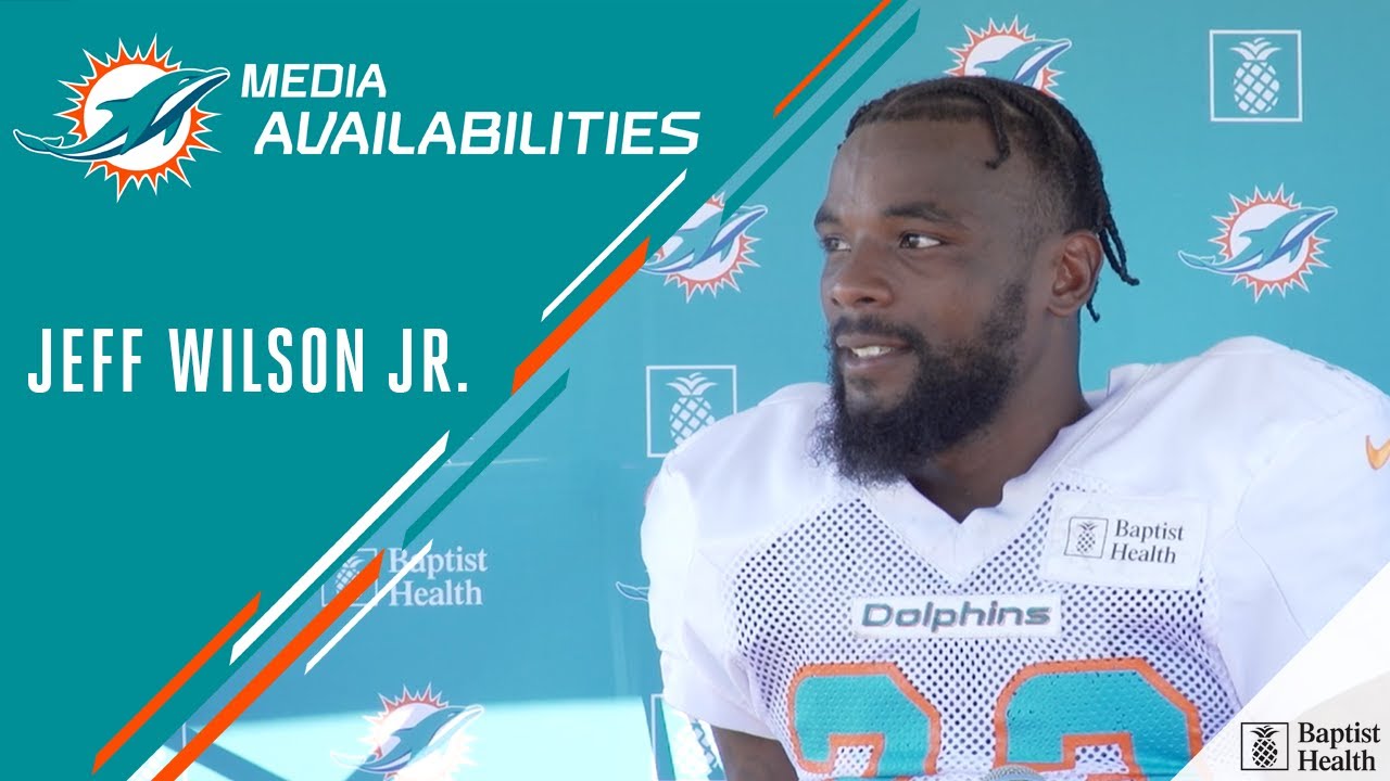 Jeff Wilson Jr. meets with the media | Miami Dolphins Training Camp