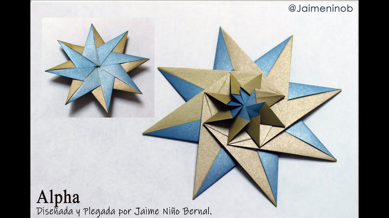 Construcción estrella de papel - Mandala origami