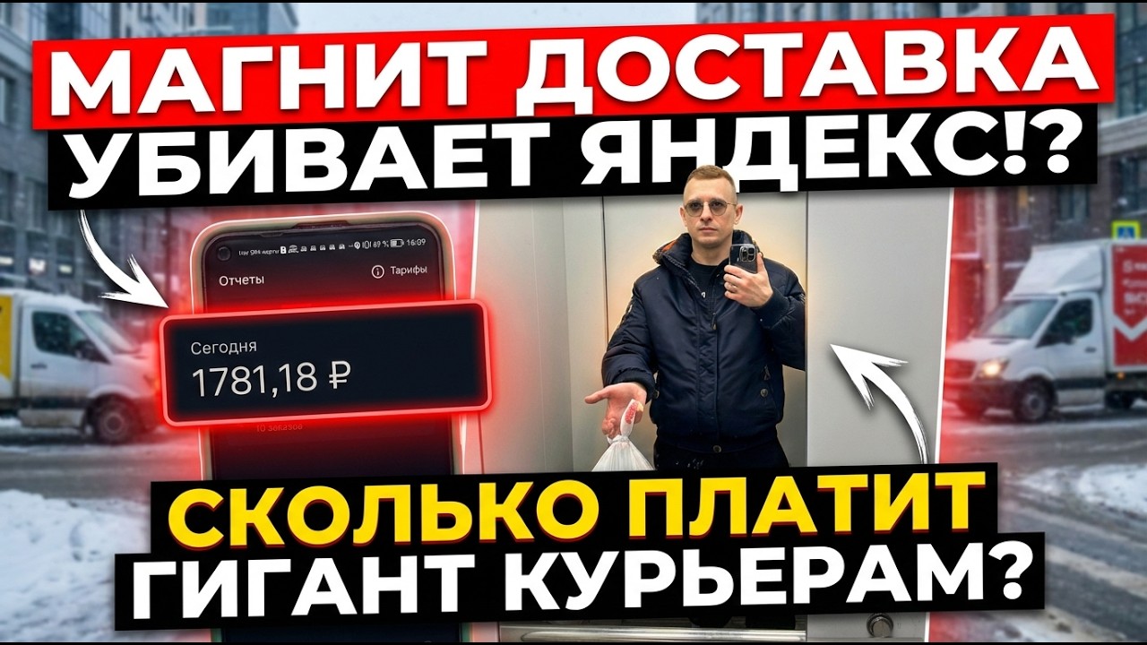Магнит доставка конкурент Яндекса!? Сколько платит крупнейшая сеть курьерам ?